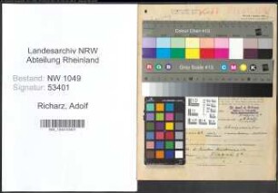 Entnazifizierung Adolf Richarz , geb. 07.12.1880 (Gerichtsarzt)