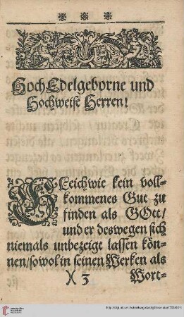 Hoch edelgeborne und hochweise Herren