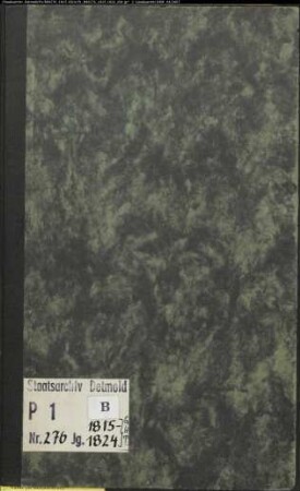 Kirchenbuchduplikat der katholischen Gemeinde Kirchborchen, Kreis Paderborn (GHT 1815-1824). (Gemeinde: Katholische Gemeinde Kirchborchen, Kreis Paderborn)