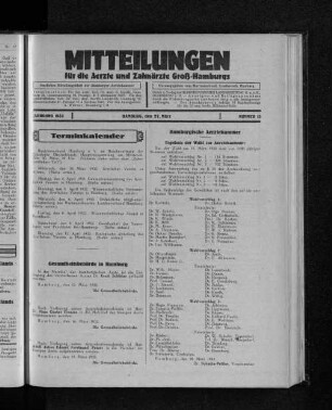 Jahrgang 1932, Hamburg, den 27. März, Nummer 13