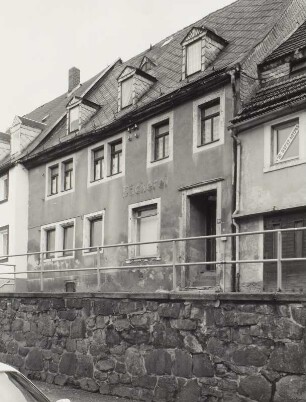 Mittweida, Wohnhaus : Mittweida, Wohnhaus mit Ladeneinbau, Neustadt 36, vor 1700, um 1820, Straßenansicht