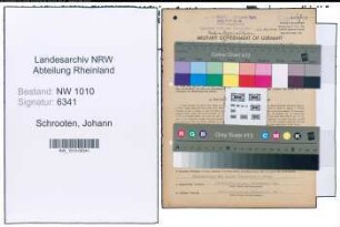 Entnazifizierung Johann Schrooten , geb. 18.01.1888 (Heizer)