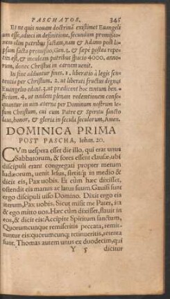 Dominica Prima Post Pascha ...