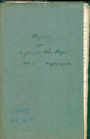 Regierung ./. Erben der Wilhelmine Plöger, Papiermühle zu Schieder wegen Verpflegungkosten (in der Anstalt Lindenhaus zu Brake)