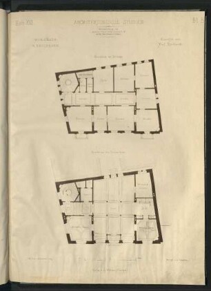 Wohnhaus in Heilbronn. Grundriss Erdgeschoss und 1. Obergeschoss