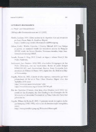 Literaturangaben.