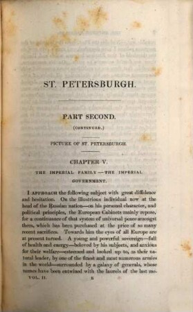 St. Petersburgh : A Journal of Travels to and from that Capital, through Flanders, the Rhenish Provinces, Prussia, Russia, Poland, Silesia, Saxony, the federated States of Germany and France. 2