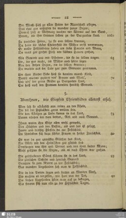 5. Abentheuer, wie Siegfrid Chriemhilden allererst ersah