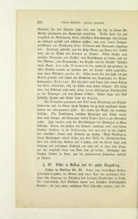 §. 49. Cäsar in Gallien und der zweite Bürgerkrieg
