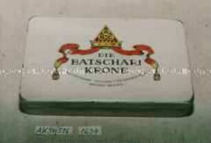 Blechdose für 25 Stück CIGARETTEN "DIE BATSCHARI KRONE" A. BATSCHARI BADEN-BADEN