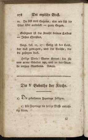 Die V Gebothe der Kirche