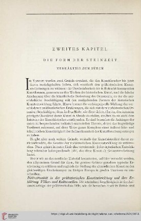 Zweites Kaptiel: Dir Form der Steinzeit