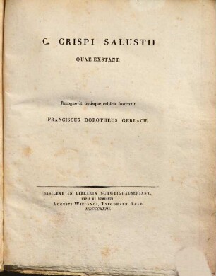 C. Crispi Salustii quae extant, 1