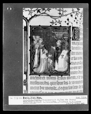 Petites Heures des Herzogs von Berry — Kleinbild, 10-zeilig: Jean de Berry wohnt der Messe bei, Folio 169verso