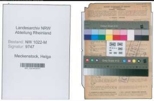Entnazifizierung Helga Meckenstock , geb. 21.10.1909 (Studienraetin)