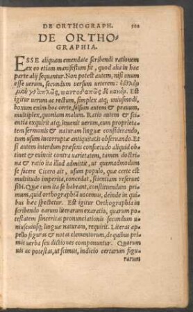 De Orthographia.