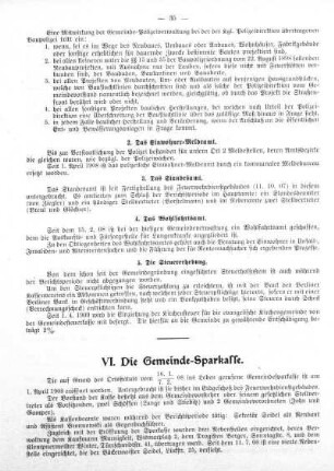 VI. Die Gemeinde-Sparkasse