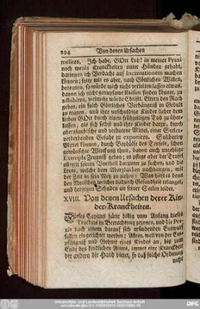 XVIII. Von denen Ursachen derer Kinder-Kranckheiten.