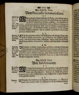 Der XXIIX. Titul. Vom Processu summarissimo.
