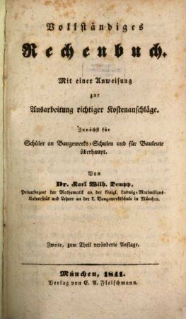 Vollständiges Rechenbuch