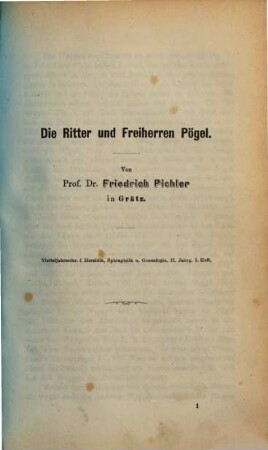 Vierteljahrsschrift für Heraldik, Sphragistik und Genealogie. 2. 1874