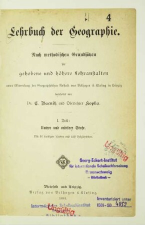 Teil 1 = Untere u. mittlere Stufe: [Teil 1 = Untere u. mittlere Stufe]