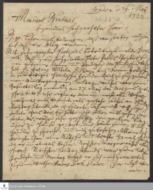 Brief von David Titzschkau an Georg Heinrich Neubauer.