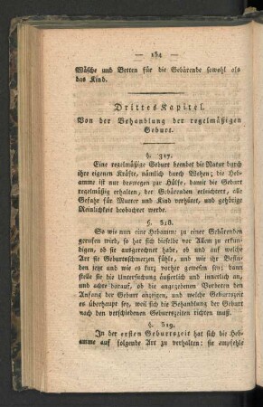 Drittes Kapitel. Von der Behandlung der regelmäßigen Geburt.