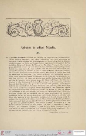 Arbeiten in edlem Metalle (Nr. 898 - 1011a)