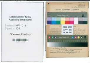 Entnazifizierung Friedrich Gillessen , geb. 15.06.1898 (Gaertner)