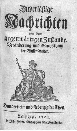 Hundert ein und siebenzigster Theil.