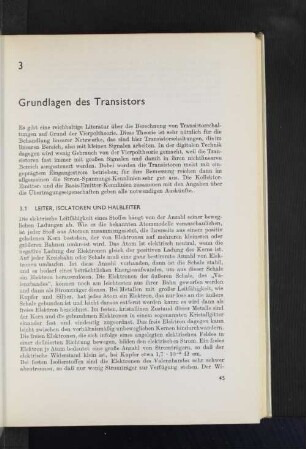 3. Grundlagen des Transistors