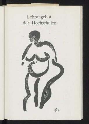 Lehrangebot der Hochschulen