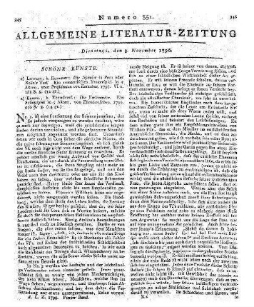 Kotzebue, A. von: Die Spanier in Peru oder Rollas Tod. Ein romantisches Trauerspiel in 5 Akten. Leipzig: Kummer 1796