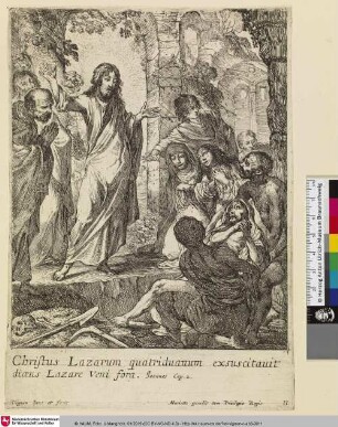 [Christus erweckt Lazarus wieder; Jésus-Christ ressuscite le Lazare]