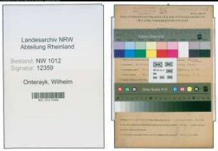 Entnazifizierung Wilhelm Onterayk , geb. 29.03.1898 (Laborant)