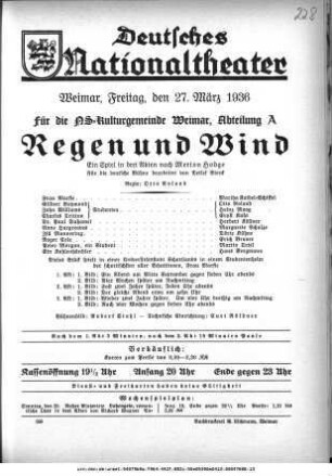 Regen und Wind