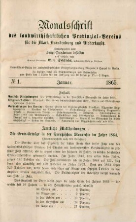 No 1. Januar. 1865.