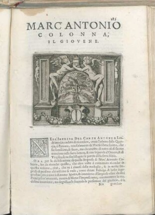 Marc' Antonio Colonna, Il Giovene