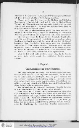 9. Kapitel. Charakteristische Betriebsdaten.