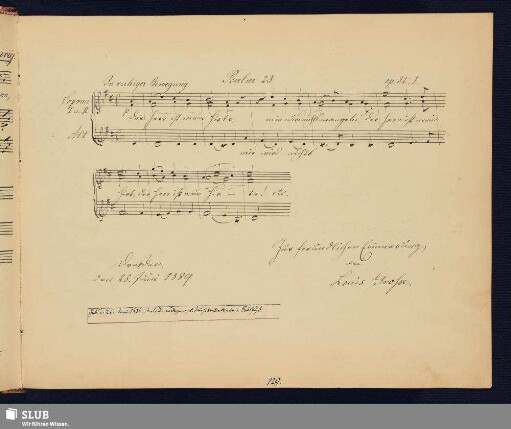 Große, Louis; 1889 [Noten- und Texteintrag]