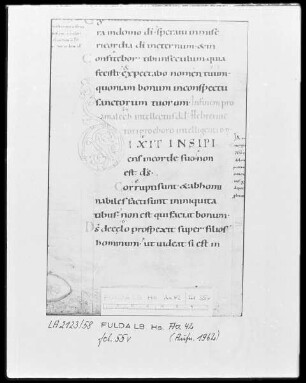 Psalmenkommentar — Initiale D(ixit), Folio 55verso