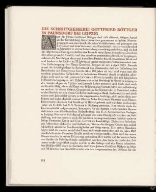 Die Schriftgiesserei Gottfried Böttger in Paunsdorf bei Leipzig