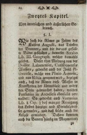 Zweytes Kapitel. Von innerlichem und äußerlichen Gebrauch