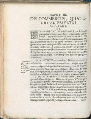 Caput III. De Commerciis, Quatenus Ad Privatos Spectant.