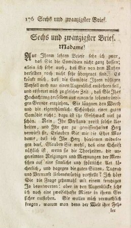 Sechs und zwanzigster Brief.
