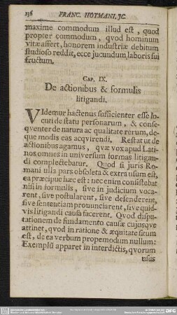 Cap. IX. De actionibus & formulis litigandi