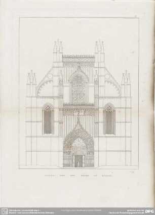Aufriss von der Kirche zu Batalha