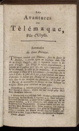 Sommaire du livre Prémier. - Livre Second.