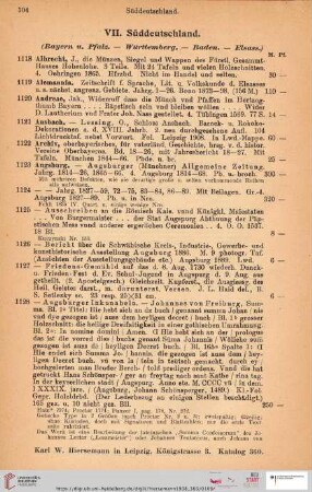 VII. Süddeutschland (Nr. 1118 - 1291)